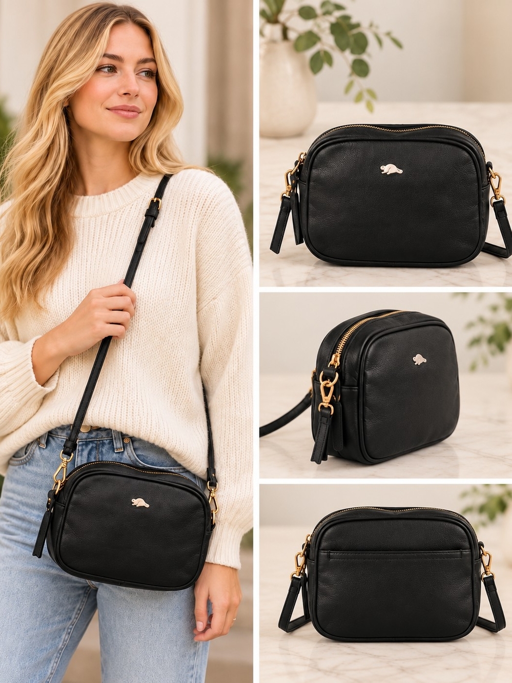 Vintage Roots Crossbody Camera Bag